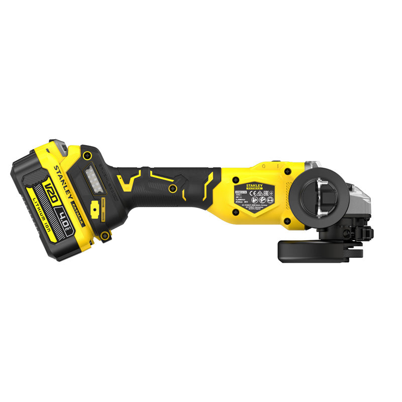 Meuleuse D'Angle 125 mm Brushless Lithium 18V - 1 Batterie 4 Ah En Kit Pro-Stack - SFMCG710M1T-QW STANLEY FATMAX V20